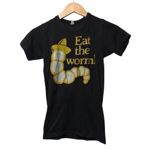 Vtg Guns N Roses Eat‎ The Worm Monte Alban Mezcal  1970's Mens T Shirt Small